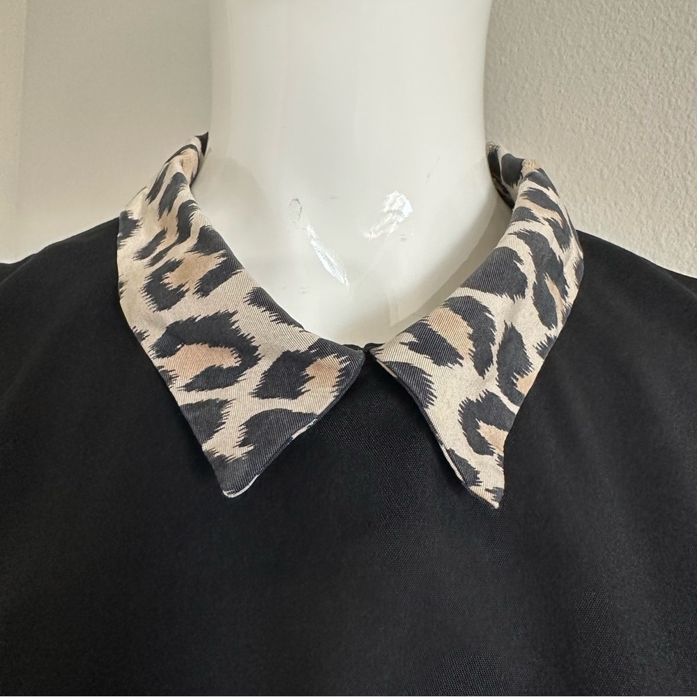 Kate spade Rissa fit & flare sleeveless dress whit leopard collar print - Picture 4 of 14